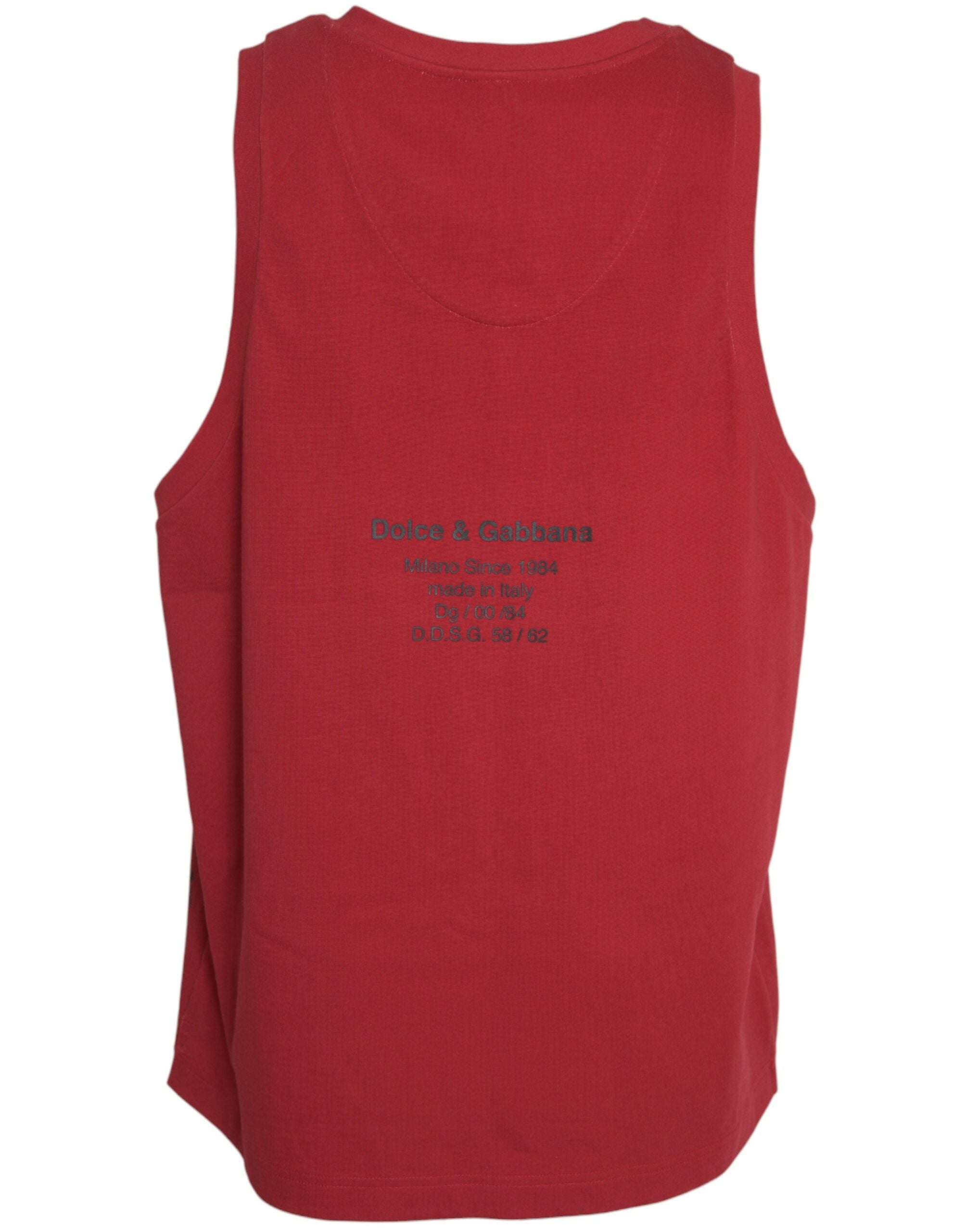 Red Leopard Print Sleeveless Tank T-shirt - ventzia