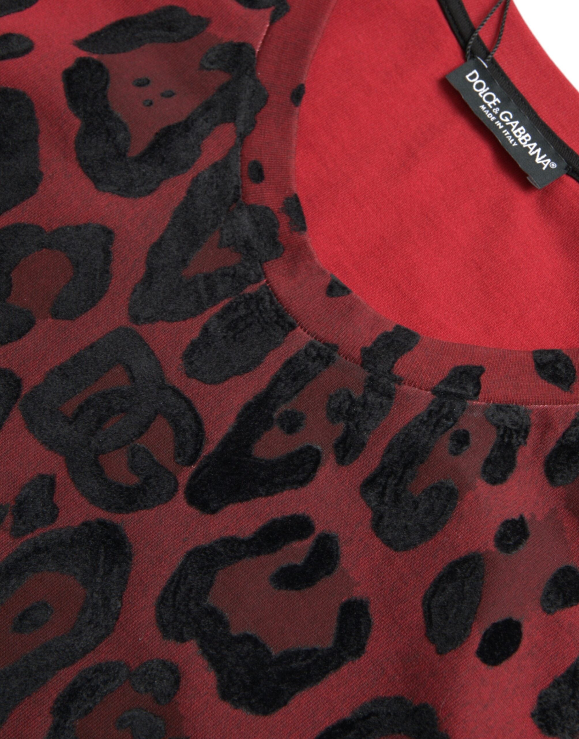Red Leopard Print Sleeveless Tank T-shirt - ventzia