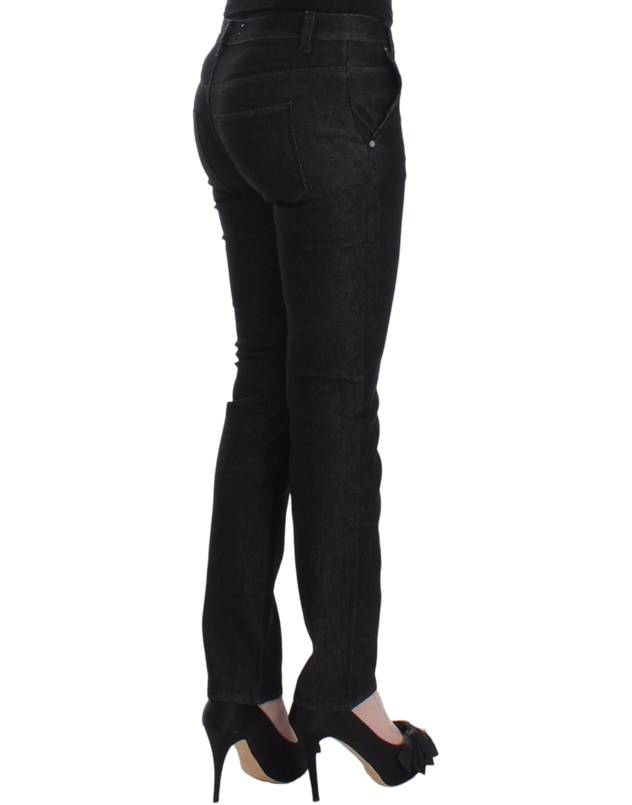 Chic Black Skinny Jeans - Elegant & Slim Fit - ventzia