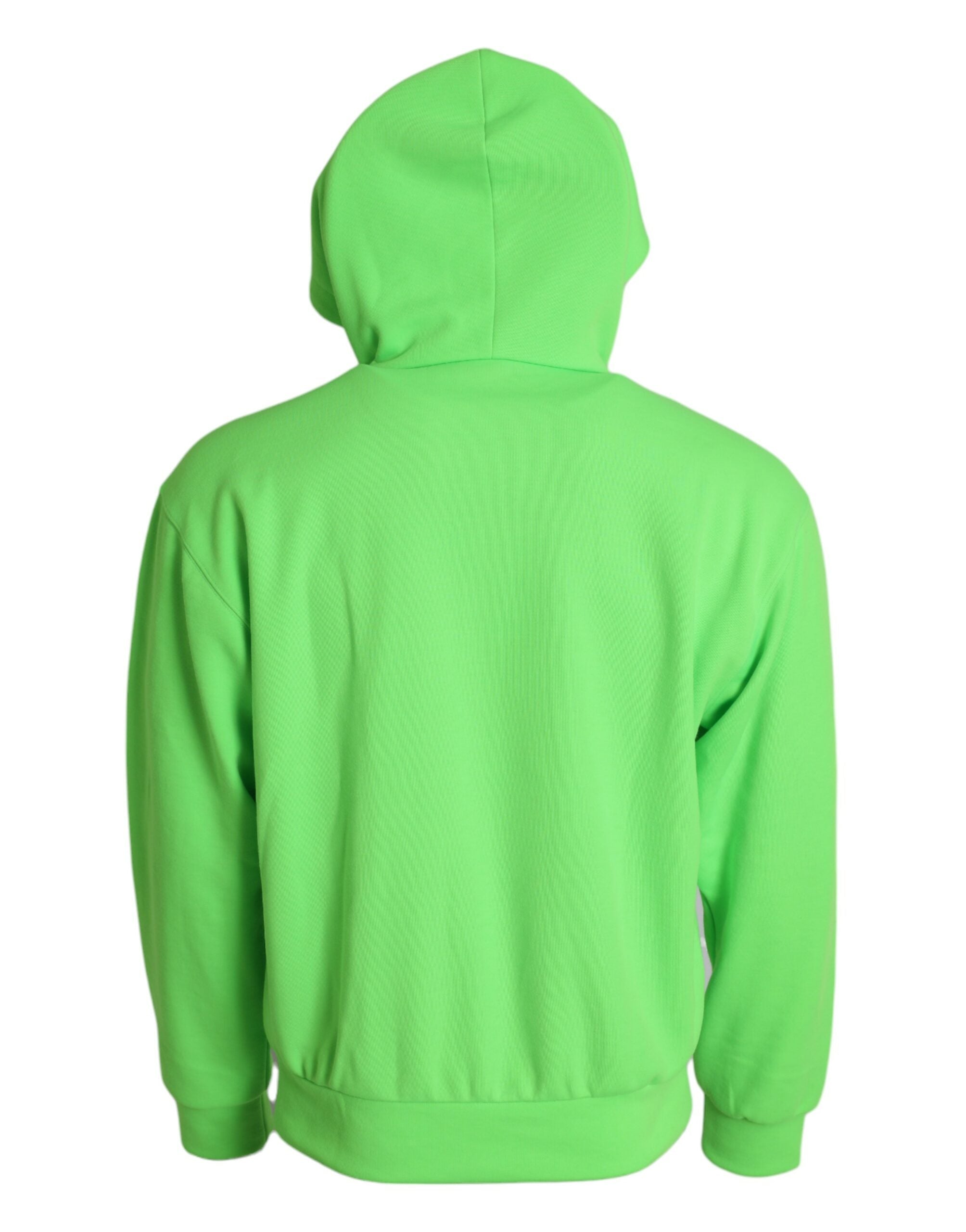Neon Green Hooded Full Zip Top Sweater - ventzia