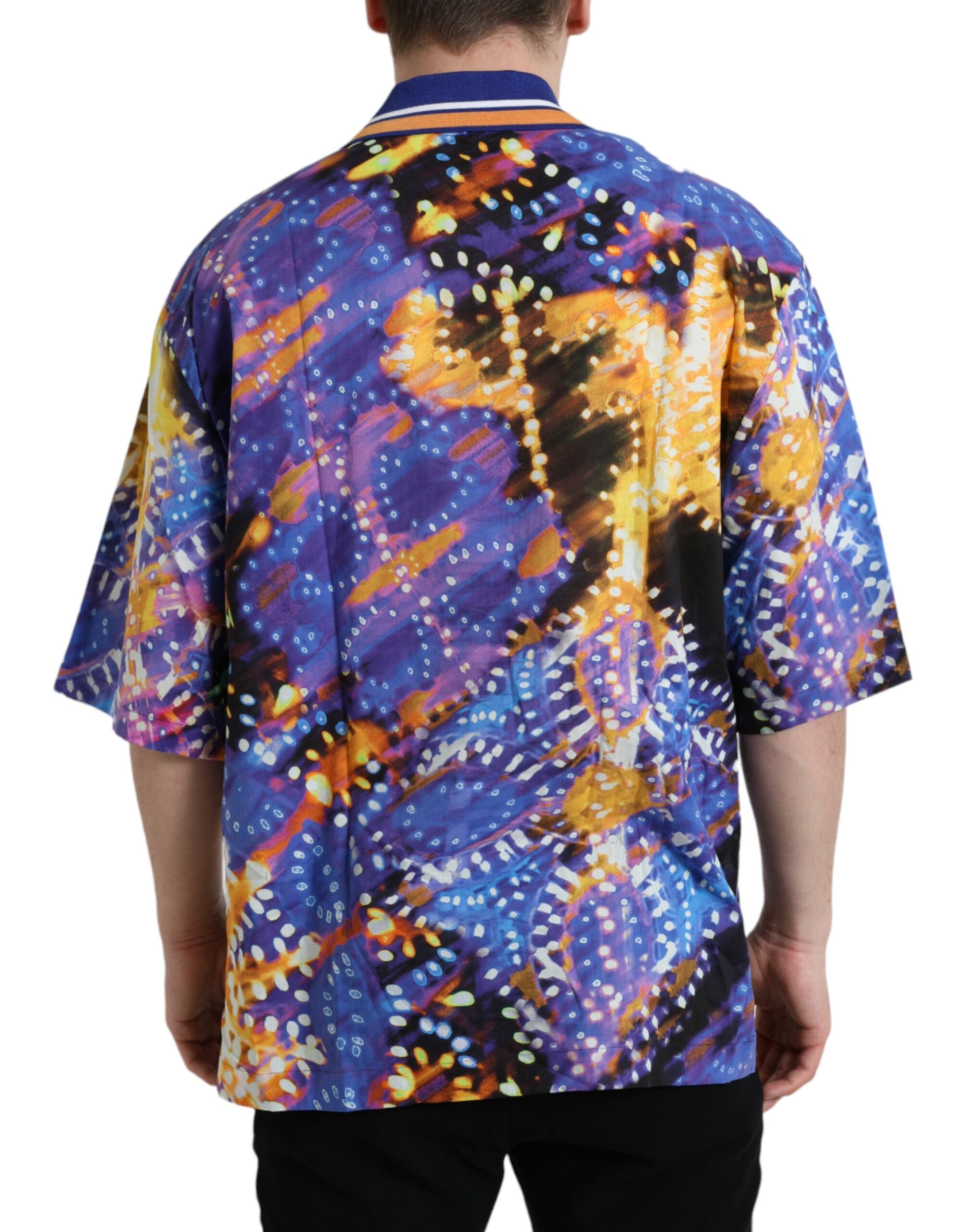 Multicolor Luminarie Print Cotton Casual Shirt - ventzia