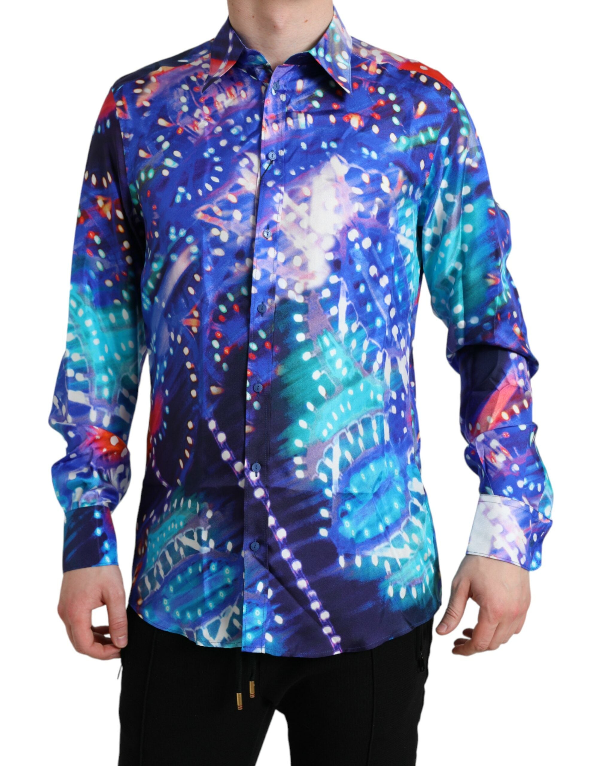 Purple Luminarie Silk Slim MARTINI Shirt - ventzia