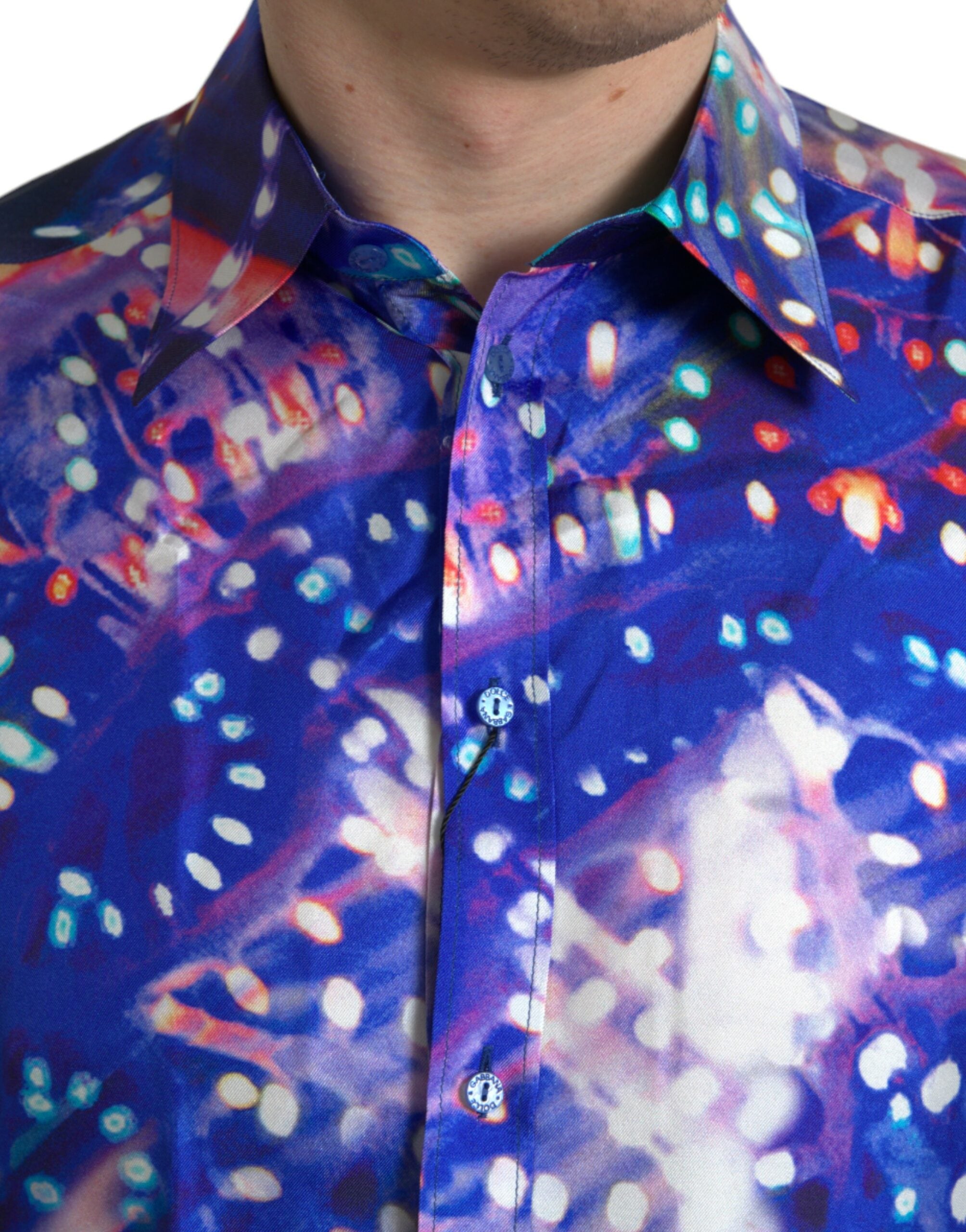 Purple Luminarie Silk Slim MARTINI Shirt - ventzia