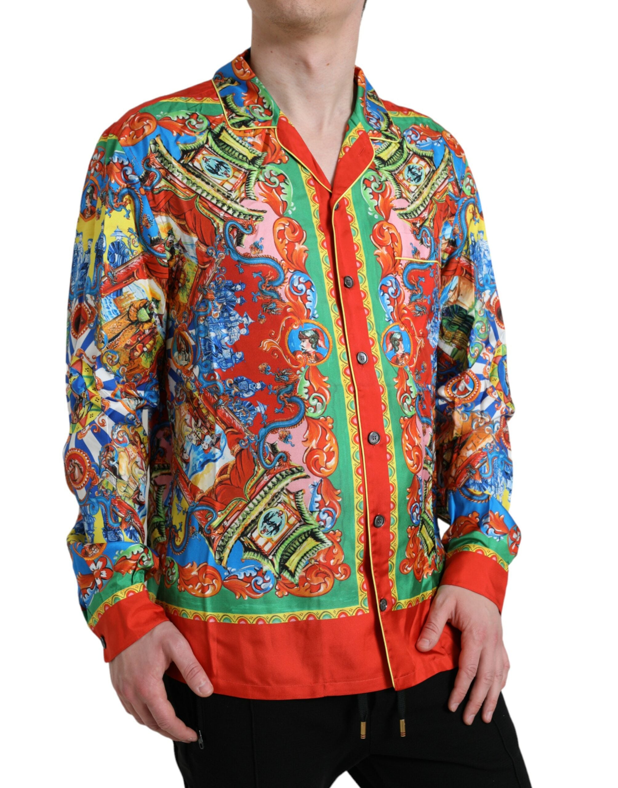 Multicolor Patterned Button Down Casual Shirt - ventzia