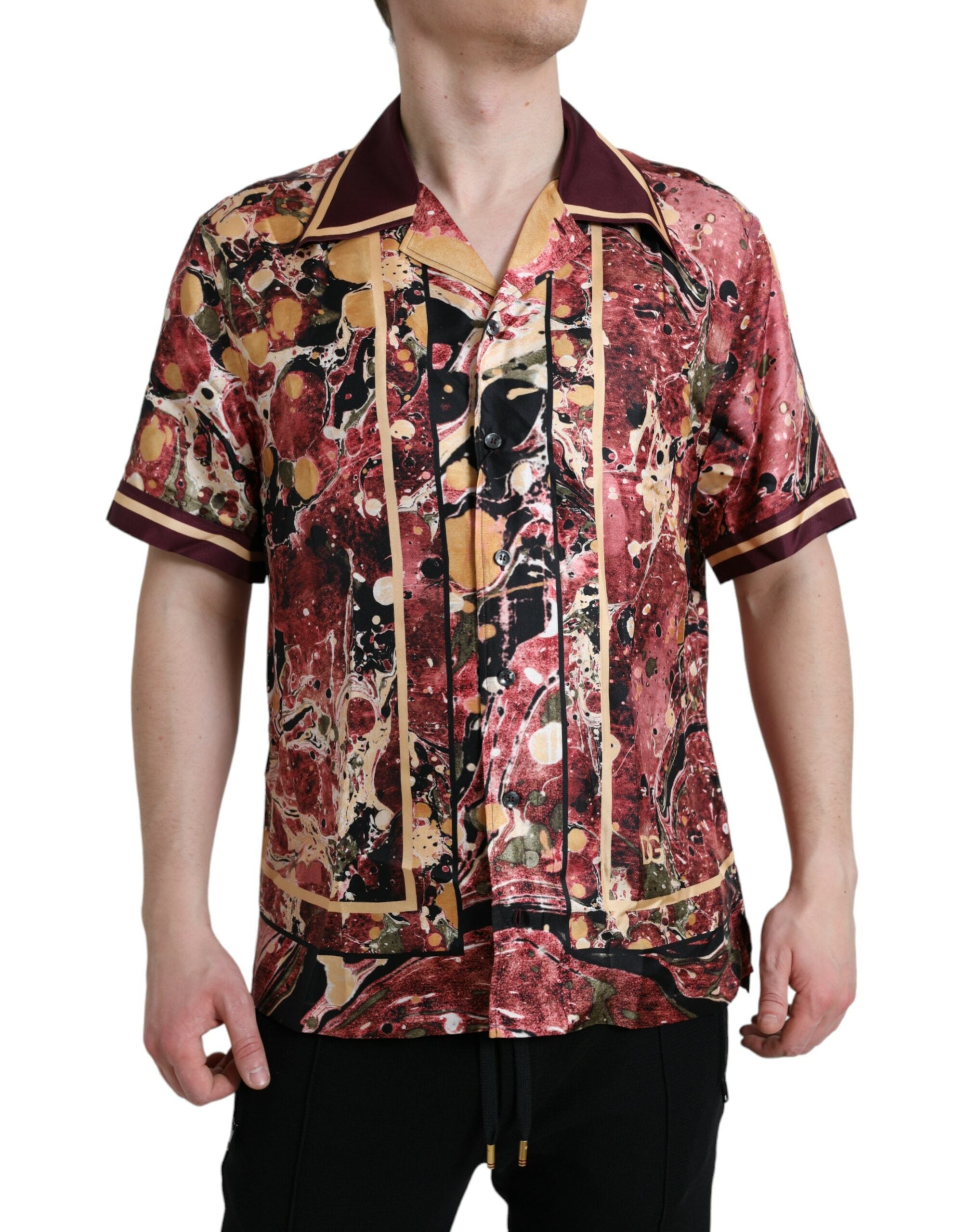 Multicolor Button Down Silk Shirt - ventzia
