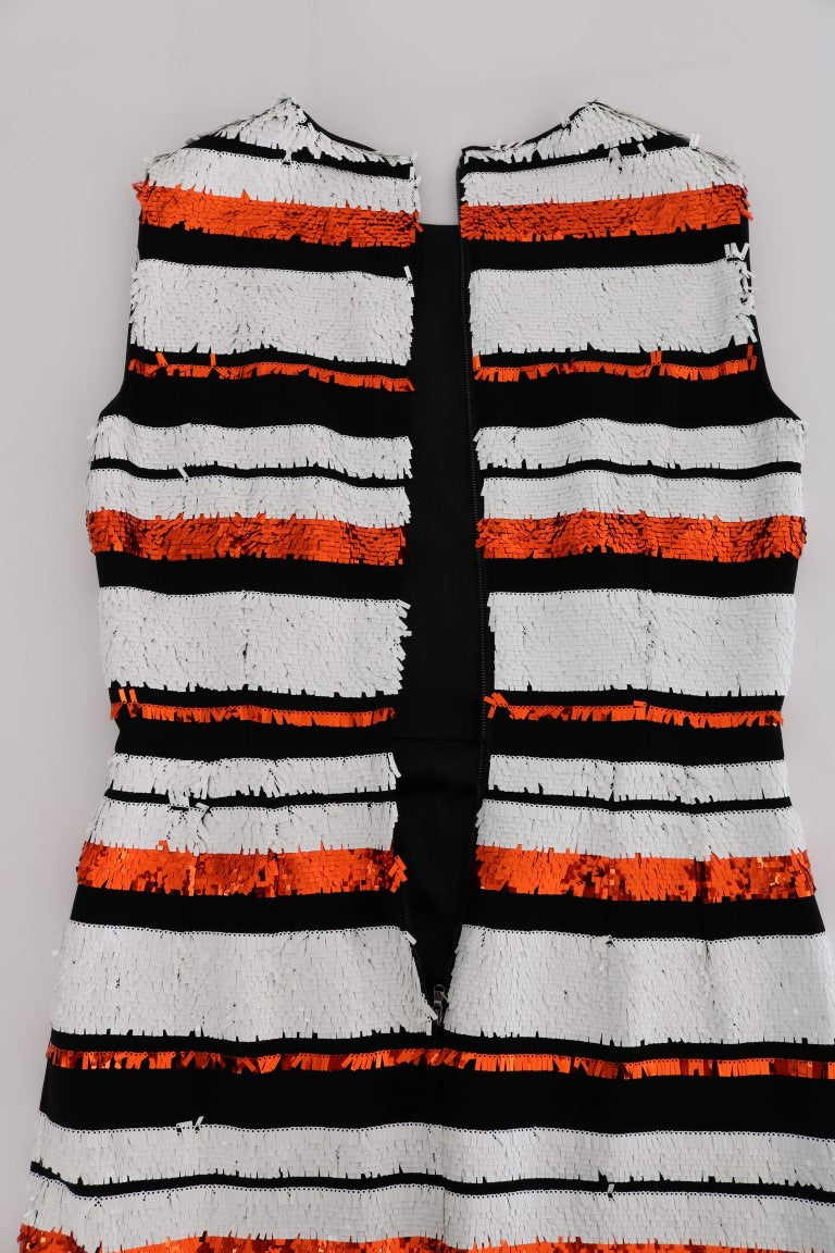 Sleeveless Striped Sheath Dress - ventzia