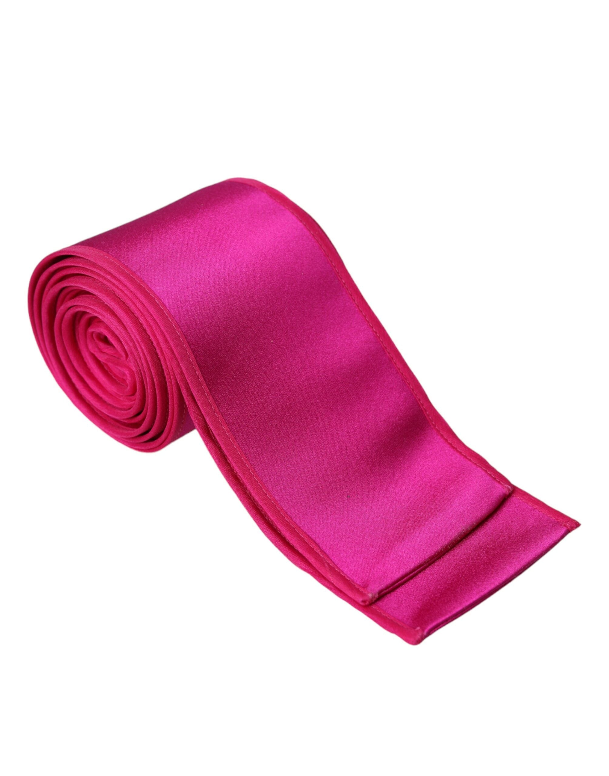 Fuchsia Pink Silk Waist Women Belt - ventzia