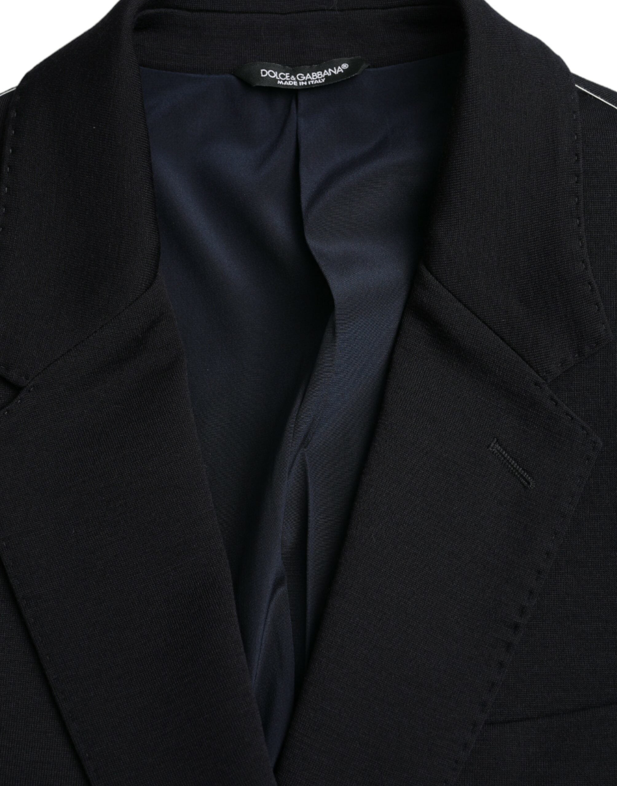 Black Wool Single Breasted Coat Blazer - ventzia