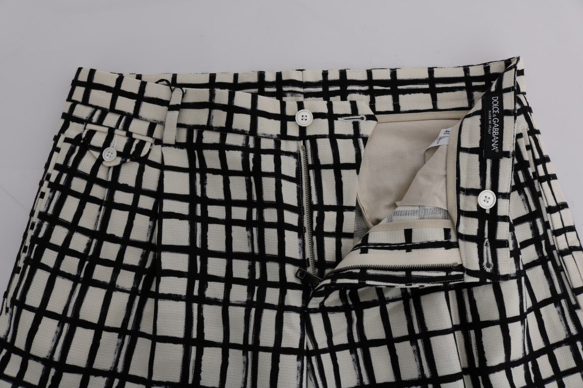 Elegant Striped Cotton-Linen Shorts - ventzia