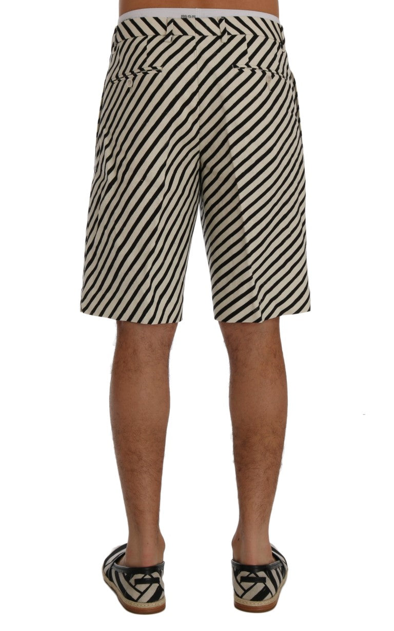 Striped Hemp Casual Shorts - ventzia