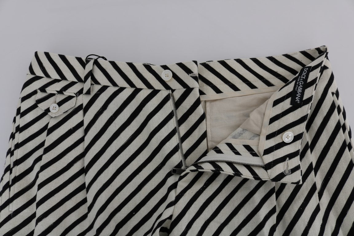 Striped Hemp Casual Shorts - ventzia