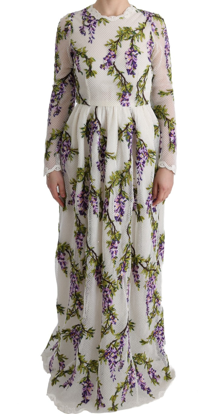 Elegant Maxi A-line Long Sleeve Dress - ventzia