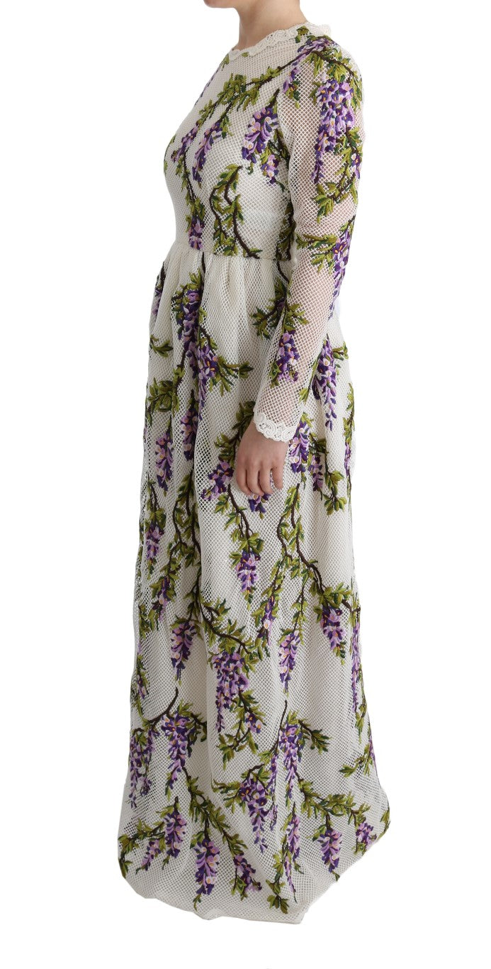 Elegant Maxi A-line Long Sleeve Dress - ventzia