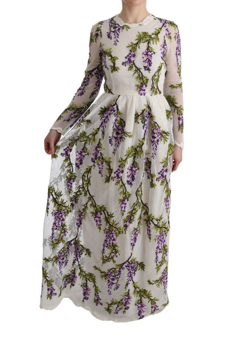 Elegant Maxi A-line Long Sleeve Dress - ventzia