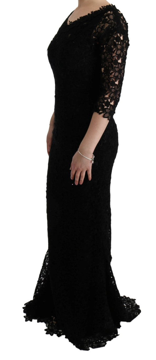 Elegant Black Sheath Dress with Silk Lining - ventzia
