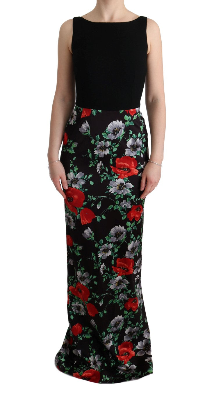 Elegant Floral Sheath Gown - ventzia