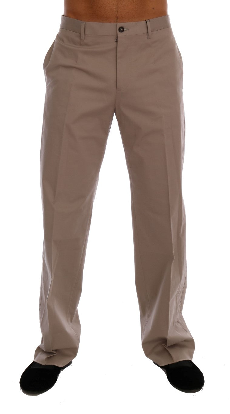 Chic Beige Chinos Casual Pants - ventzia
