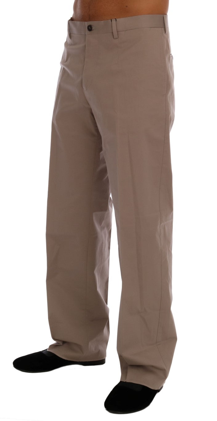 Chic Beige Chinos Casual Pants - ventzia