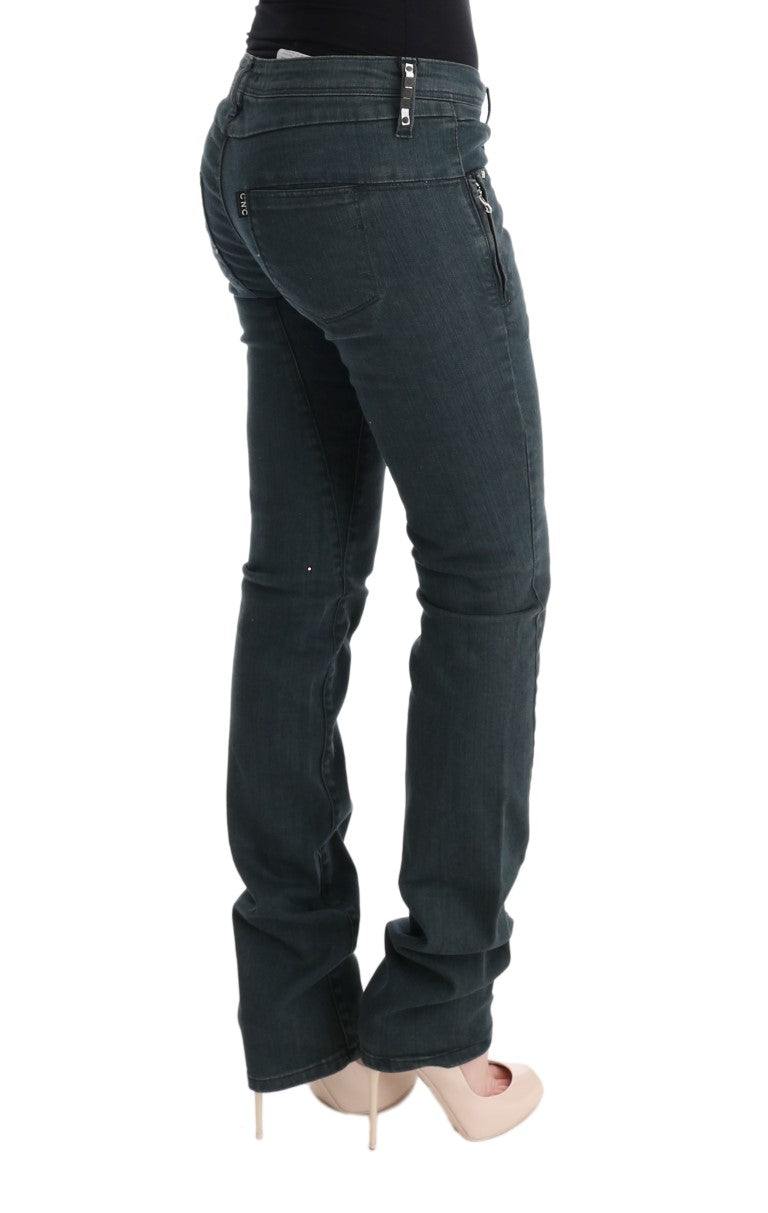 Chic Superslim Gray Cotton Jeans - ventzia