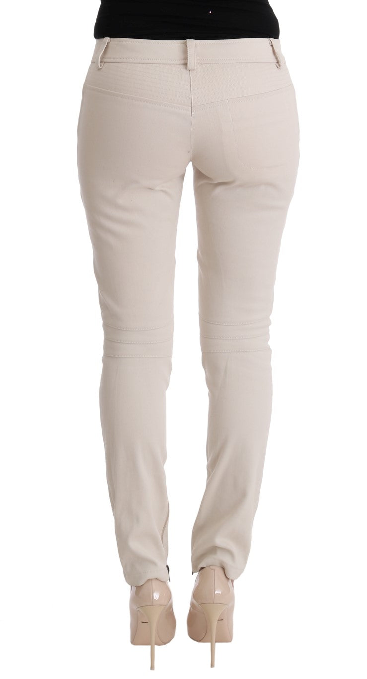 Chic White Slim Fit Denim Treasure - ventzia
