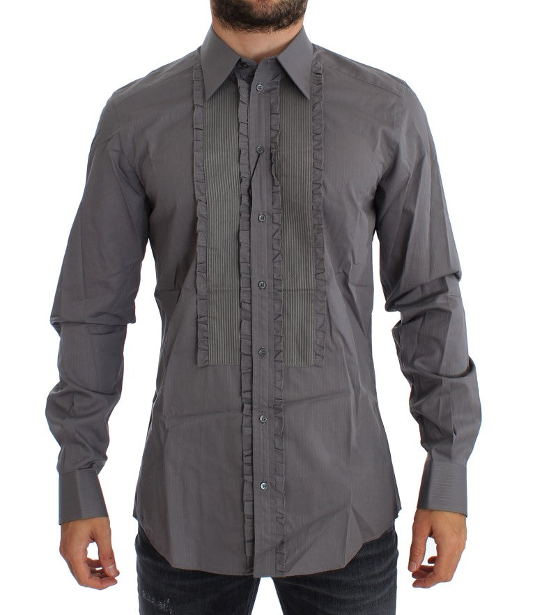 Elegant Slim Fit Cotton Dress Shirt - ventzia