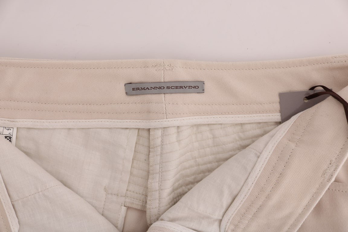 Chic White Slim Fit Denim Treasure - ventzia