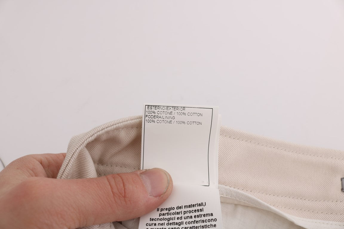 Chic White Slim Fit Denim Treasure - ventzia