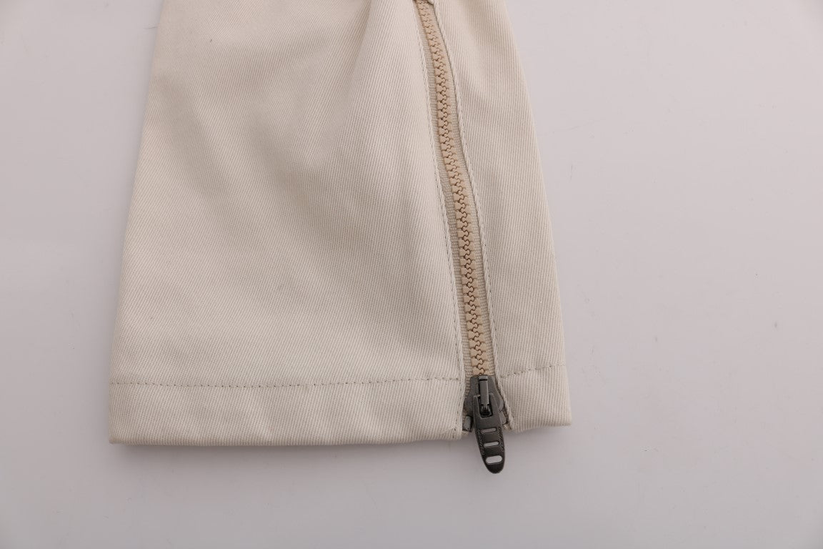 Chic White Slim Fit Denim Treasure - ventzia