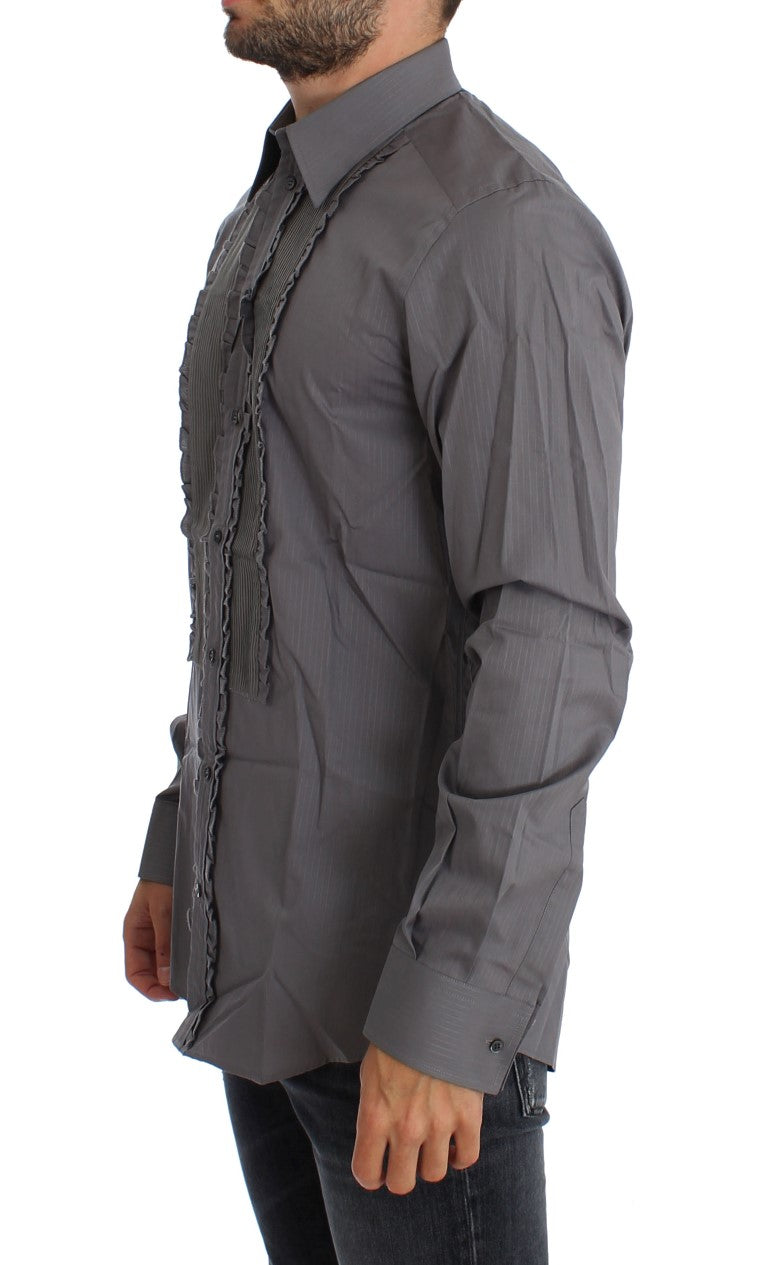 Elegant Slim Fit Cotton Dress Shirt - ventzia