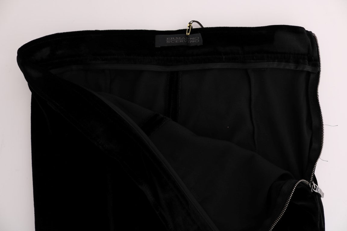 Sleek High-Waist Black Trousers - ventzia