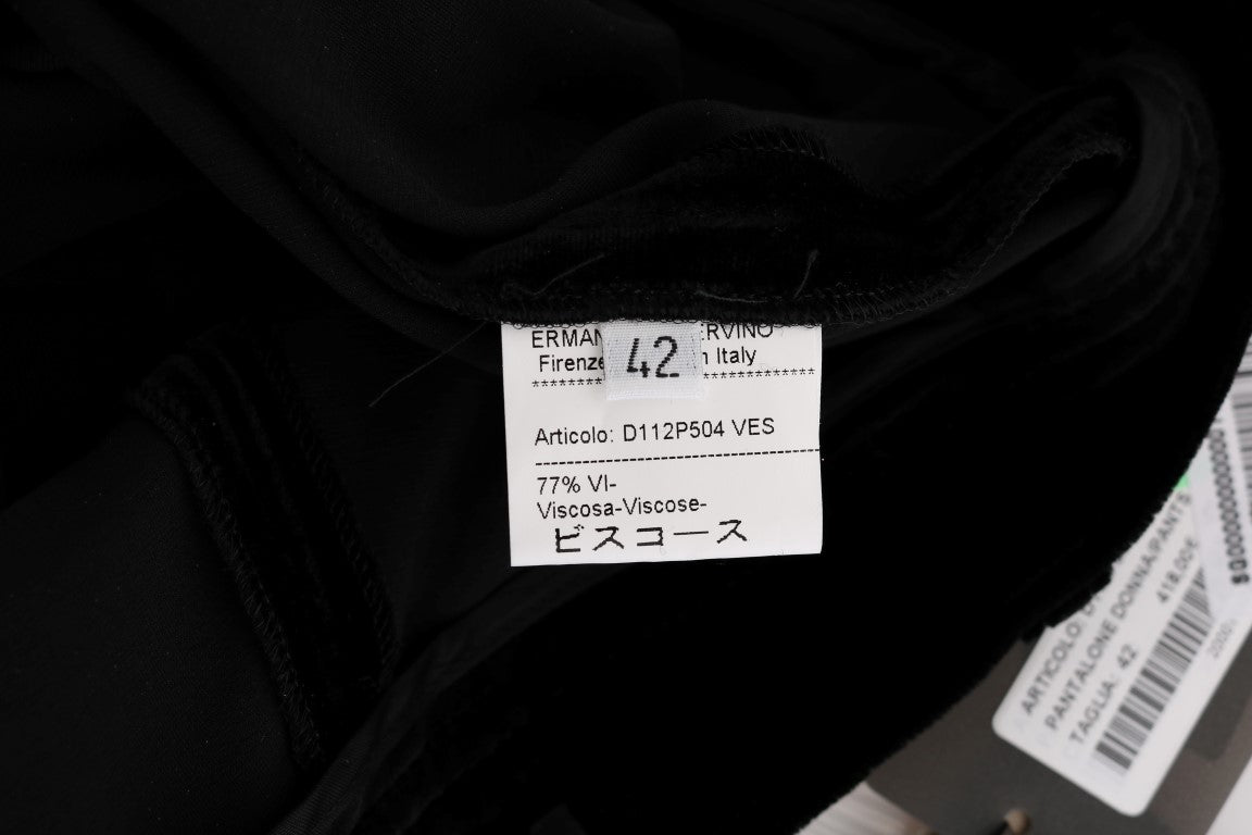 Sleek High-Waist Black Trousers - ventzia