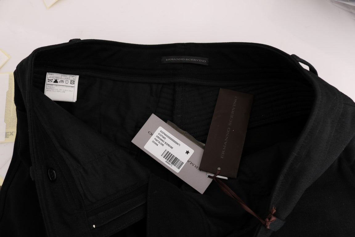Chic Black Slim Fit Trousers - ventzia