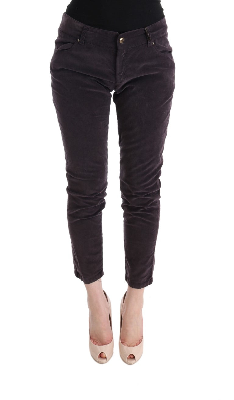 Chic Brown Capri Cropped Cotton Pants - ventzia