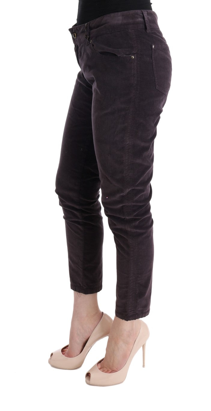 Chic Brown Capri Cropped Cotton Pants - ventzia