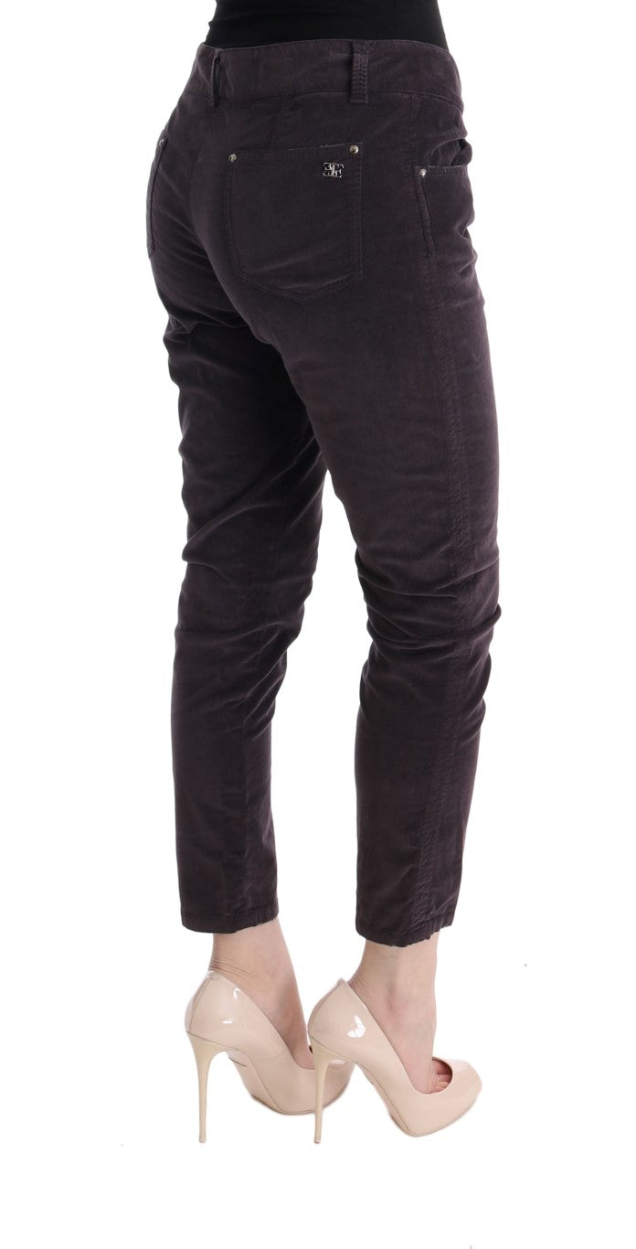Chic Brown Capri Cropped Cotton Pants - ventzia