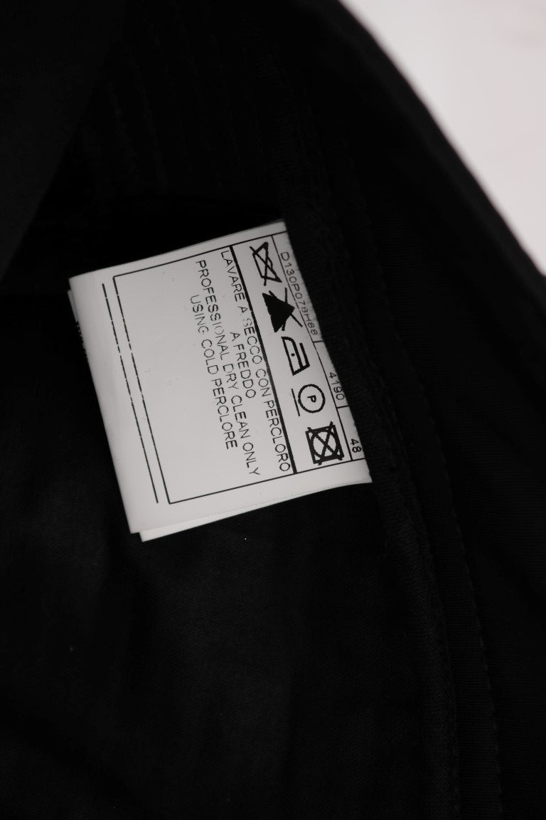 Sleek Black Cotton Slim Fit Pants - ventzia