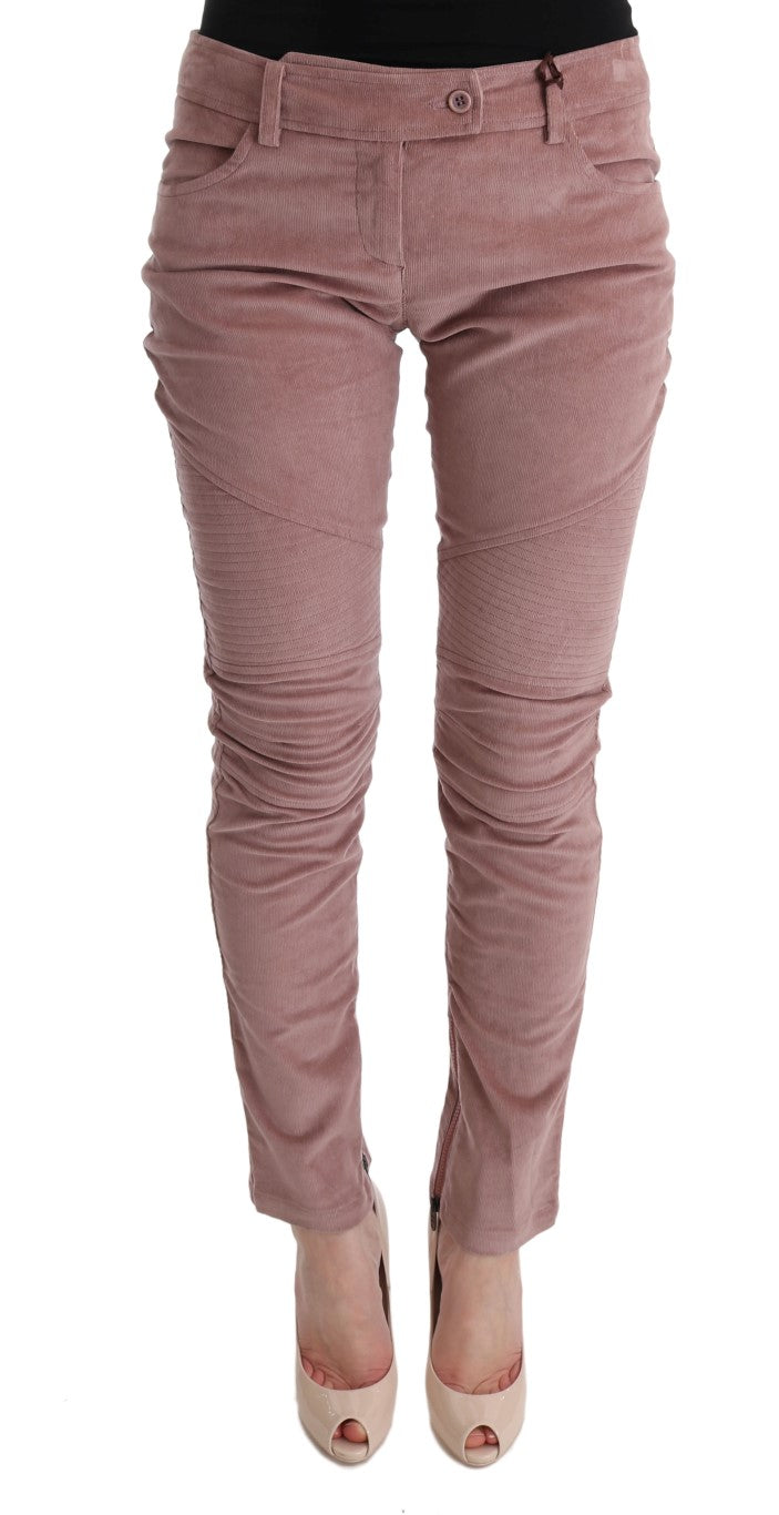 Chic Pink Capri Cropped Trousers - ventzia