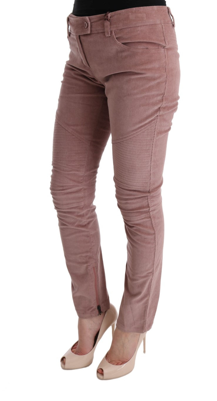 Chic Pink Capri Cropped Trousers - ventzia
