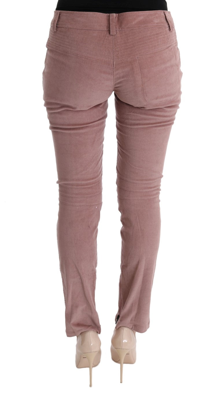 Chic Pink Capri Cropped Trousers - ventzia