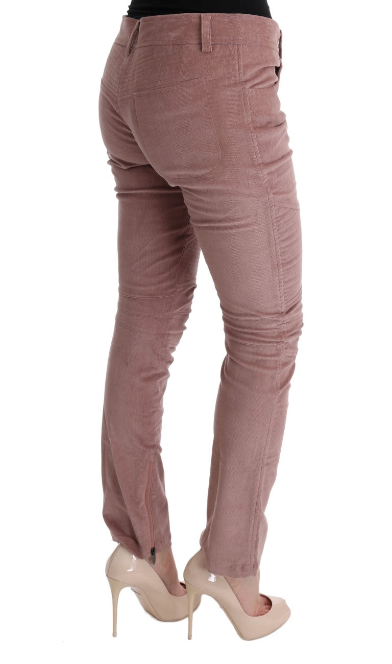 Chic Pink Capri Cropped Trousers - ventzia