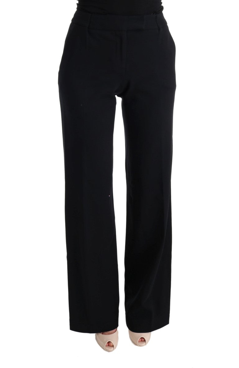 Chic Black Bootcut Formal Pants - ventzia