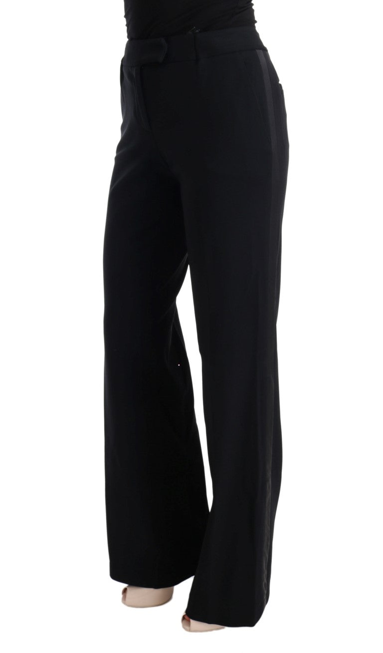 Chic Black Bootcut Formal Pants - ventzia