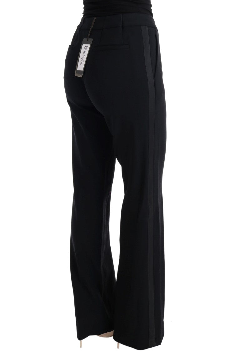 Chic Black Bootcut Formal Pants - ventzia