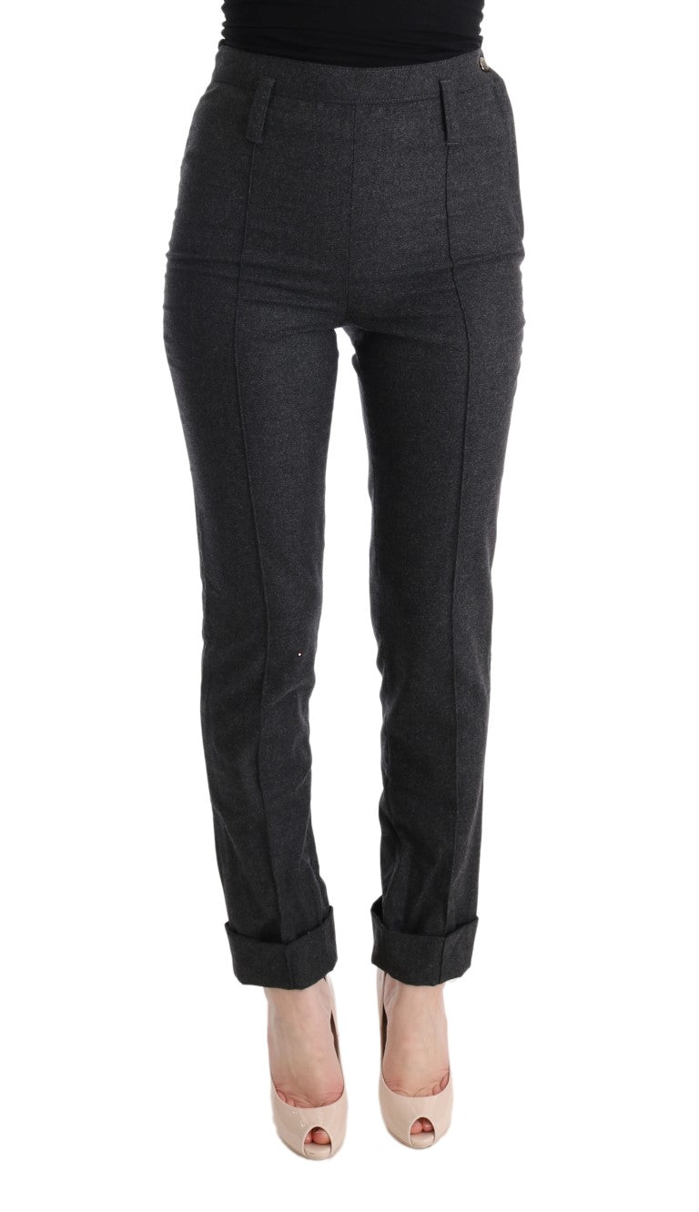 Chic Gray Casual Skinny Pants - ventzia
