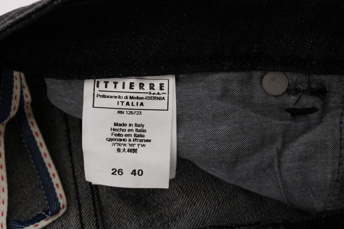 Chic Slim Fit Black Cotton Jeans - ventzia
