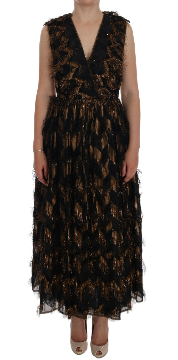 Elegant A-Line Full Length Sleeveless Dress - ventzia
