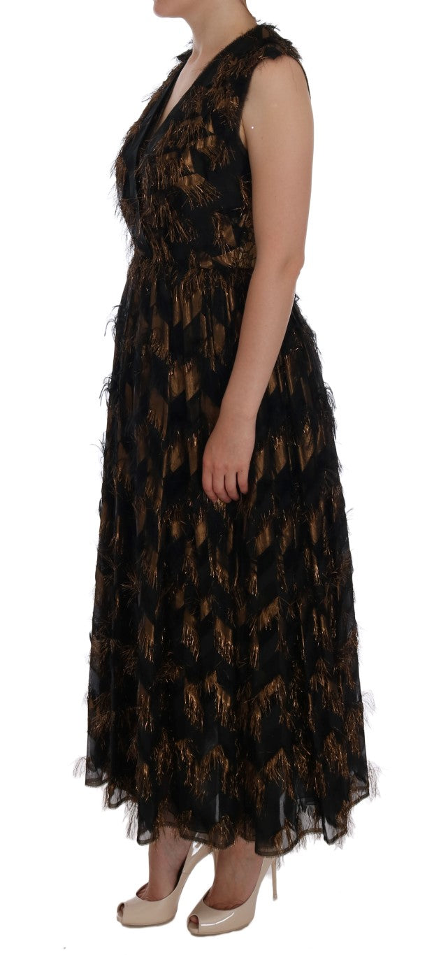 Elegant A-Line Full Length Sleeveless Dress - ventzia