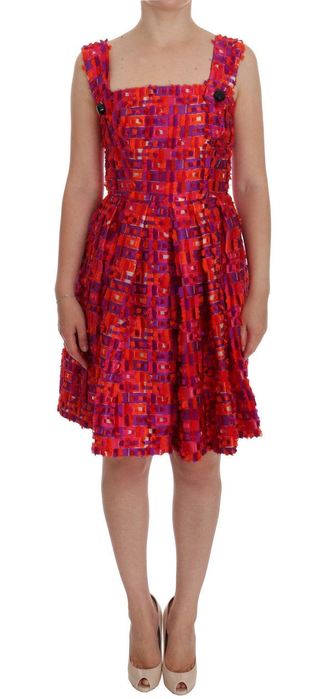 Elegant Pink A-Line Sleeveless Dress - ventzia