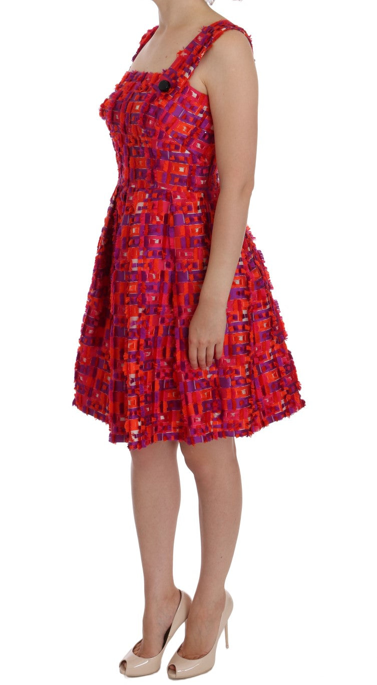 Elegant Pink A-Line Sleeveless Dress - ventzia