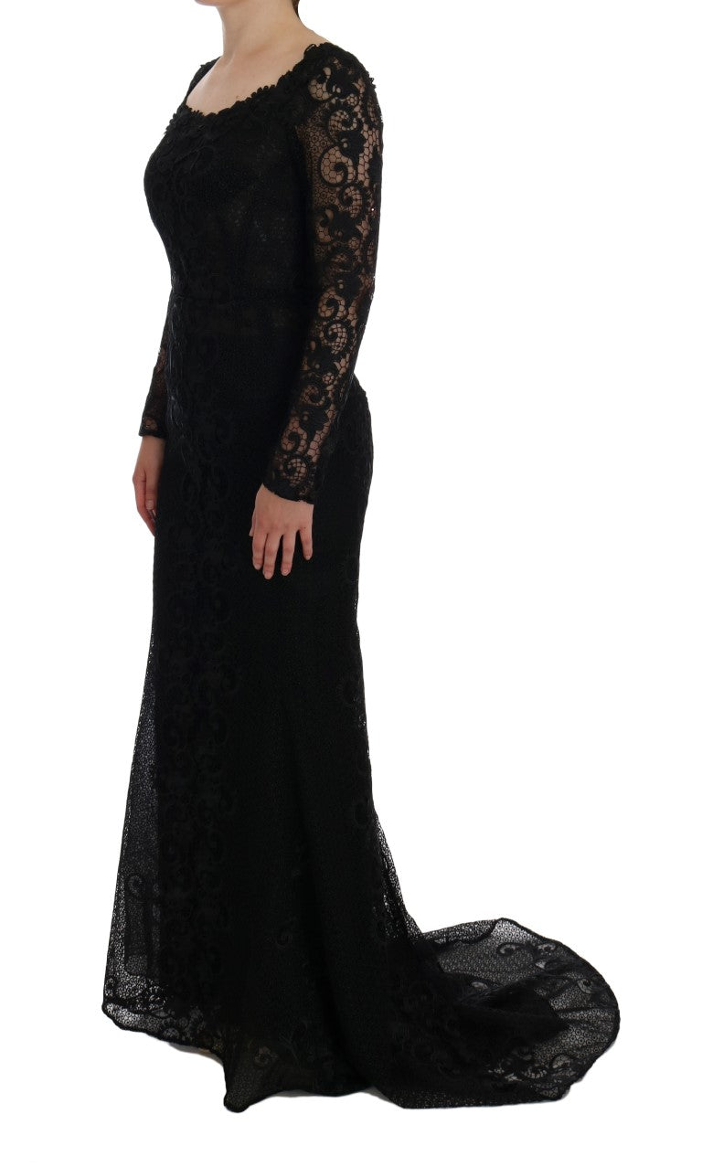 Elegant Full Length Black Sheath Maxi Dress - ventzia